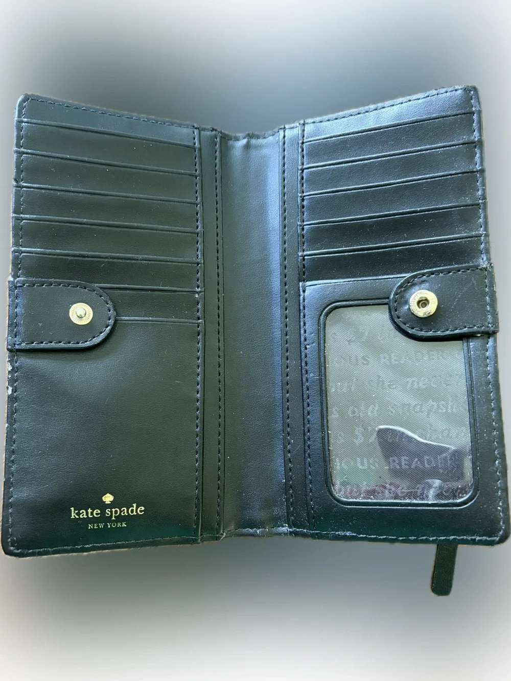 kate spade Navy Peacock Pattern Continental Wallet